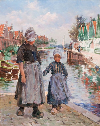 Marie Lucas-Robiquet (1858-1959) - Mother and daughter in Volendam