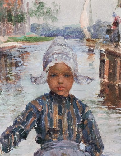 20th century - Marie Lucas-Robiquet (1858-1959) - Mother and daughter in Volendam