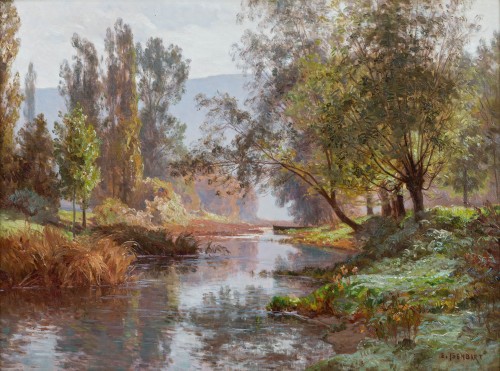 River bank in the Doubs - Emile Isenbart (1846-1921)