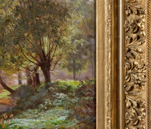 Emile Isenbart (1846-1921) Bord de rivière dans le Doubs - Galerie Delvaille