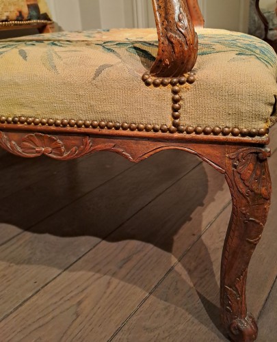 Large Regency period armchair with Aubusson tapestries - 