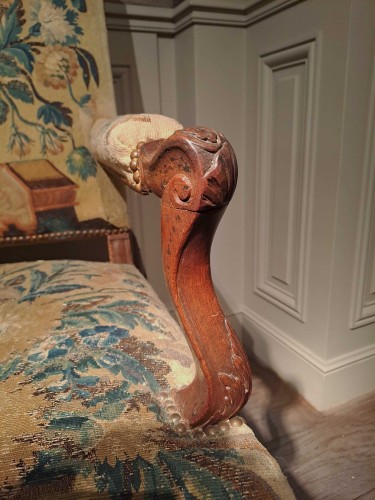 Large Regency period armchair with Aubusson tapestries - French Regence