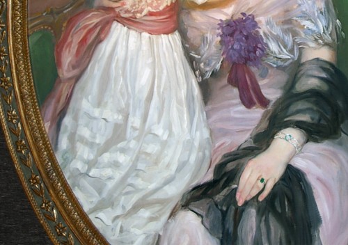 Henry Caro-Delvaille (1876-1928) Portrait of Mrs. S. and Her Daughter - 