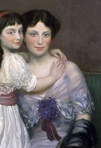 Henry Caro-Delvaille (1876-1928) Portrait of Mrs. S. and Her Daughter - 