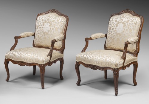 Sièges Fauteuil & Bergère - Exceptionnelle suite de 6 fauteuils Louis XV
