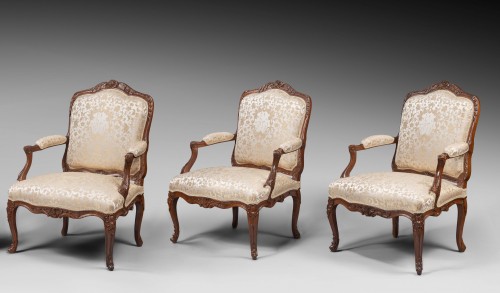 Exceptionnelle suite de 6 fauteuils Louis XV - Galerie Delvaille
