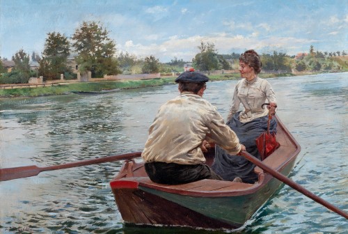 Joseph Ferdinand GUELDRY (1858-1945)  La promenade en barque