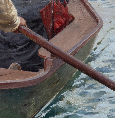 Antiquités - Joseph Ferdinand GUELDRY (1858-1945)  La promenade en barque