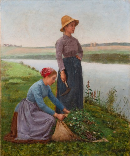 Philippe PARROT (1831-1894) La cueillette des fleurs