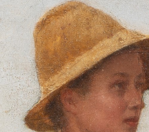 Paintings & Drawings  - Philippe PARROT (1831-1894) La cueillette des fleurs