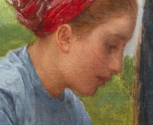  - Philippe PARROT (1831-1894) La cueillette des fleurs