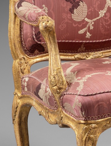 Antiquités - Importante suite de 6 fauteuils du début de l’époque Louis XV
