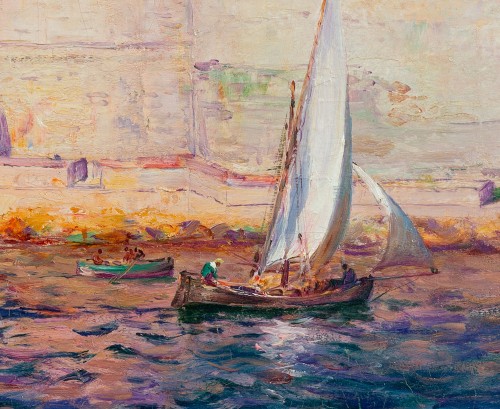 XIXe siècle - Jean-Baptiste OLIVE (1848-1936) - L’entrée du bassin de la Joliette