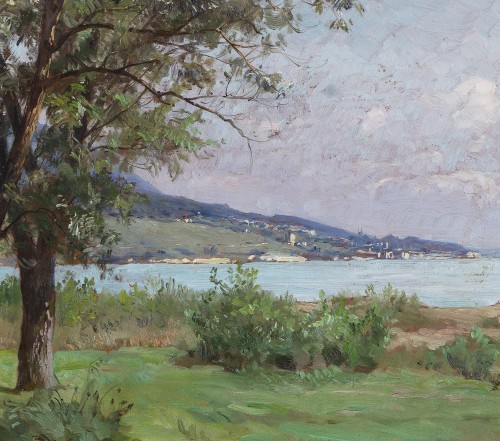 Emile Isenbart (1846-1921) Le Lac de Neuchâtel (Suisse) - Galerie Delvaille