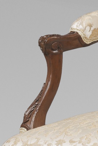XVIIIe siècle - René Cresson - Exceptionnelle suite de 6 fauteuils d'époque Louis XV