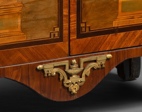 Furniture  - Drop-front secretary desk stamped Wolff, Louis XVI period