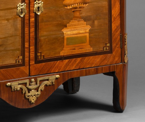 Antiquités - Drop-front secretary desk stamped Wolff, Louis XVI period