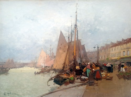 Eugène Galien-Laloue (1854-1941) L’arrivée des pécheurs à Trouville