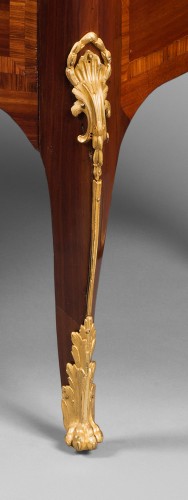 Commode à double ressaut en bois de satiné estampillée François BAYER - Galerie Delvaille