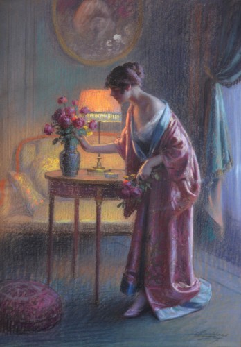 Delphin Enjolras (1857-1945) - Jeune femme au bouquet