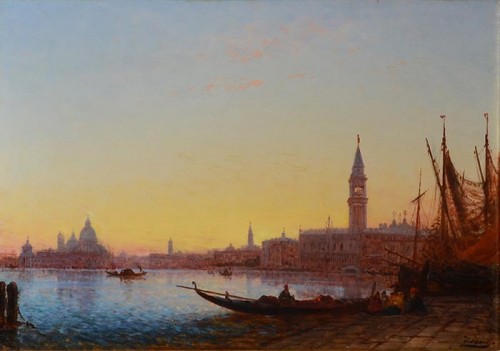 Félix Ziem (1821-1911) - Saint-Marc vu depuis le Quai des Esclavons, Venise