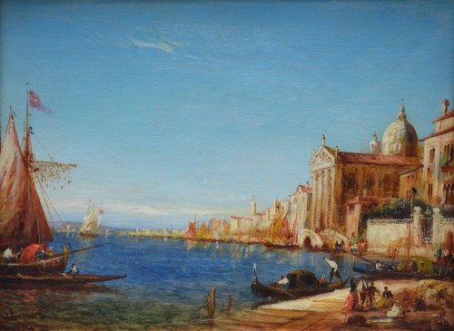 Alfred Bachmann (1863-1956) - Vue du quai des Esclavons, Venise