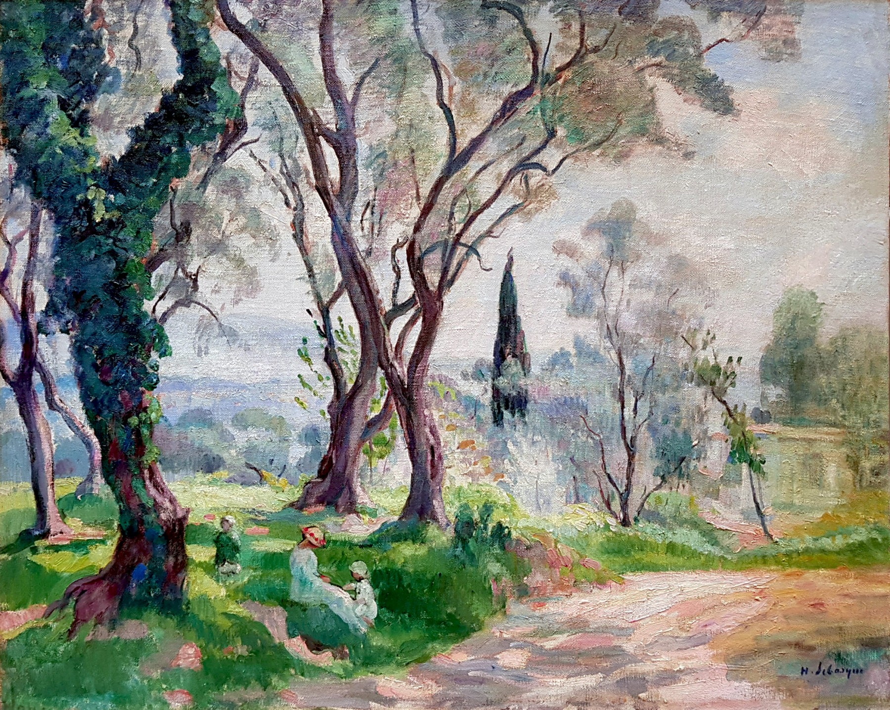 Henri Lebasque (1865-1937) - A l'ombre des Eucalyptus