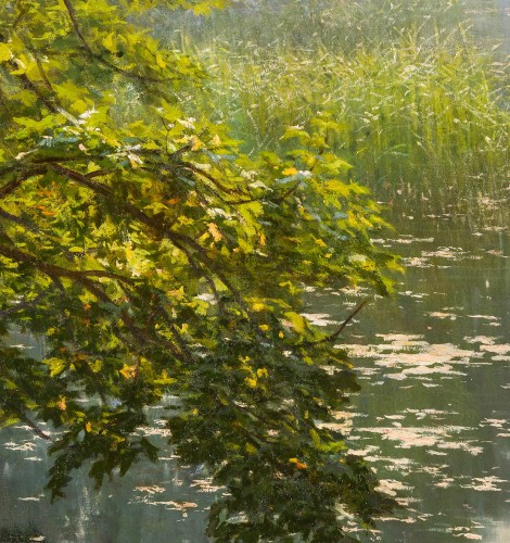 Henri Biva (1848-1928) &quot;Pond in the mist&quot;  Salon de Paris  1910  - Paintings & Drawings Style 