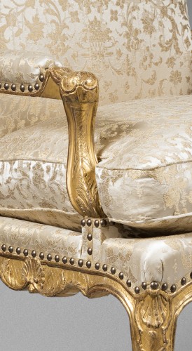 Régence - Paire de fauteuils d’époque Régence en bois doré