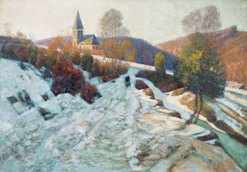 Victor Charreton (1864-1937) - Le chemin dans l’ombre, neige, 1911