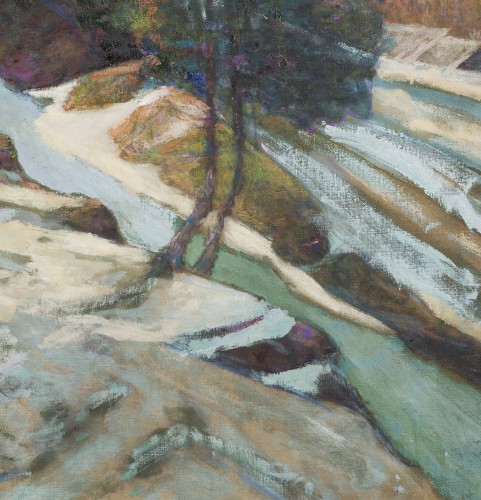 Victor Charreton (1864-1937) - Le chemin dans l’ombre, neige, 1911 - Galerie Delvaille