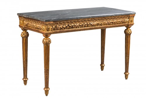 Neoclassical gilded wood console
