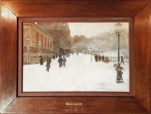 Luigi Loir (1845 - 1916) - Paris sous la neige - 