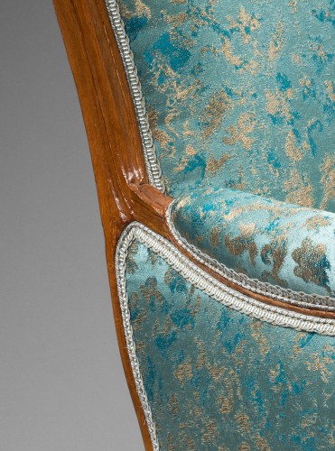 Bergère à la Reine, de l’époque Louis XV estampillée par Pierre Moreau - Galerie Delvaille