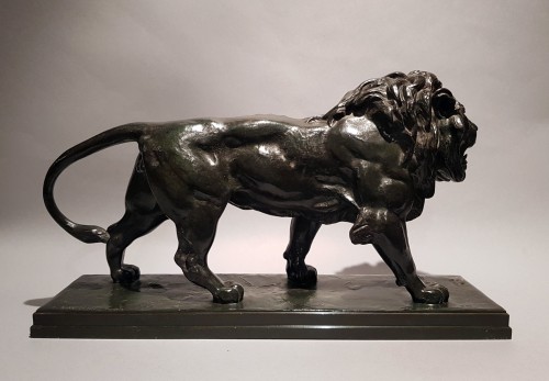 Antoine Louis Barye (1795-1875)    Le lion qui marche - Sculpture Style Napoléon III