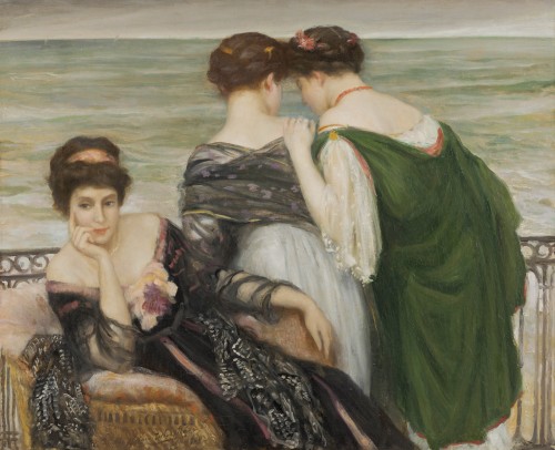 Henry Caro-Delvaille (1876-1926) - Reverie and confidences facing the ocean, Biarritz&quot; 