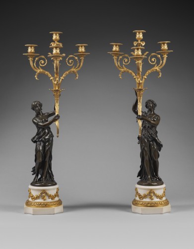  - Large Pair of Richly Decorated Candelabras