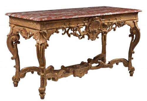 Large french Regency period giltwood console