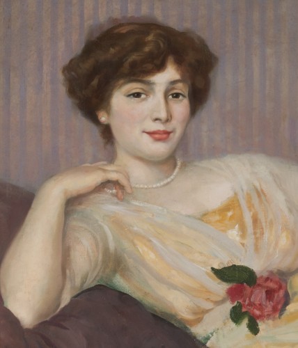 Tableaux et dessins Tableaux du XXe siècle - Henry Caro-Delvaille (1876-1926) - Le Divan rose