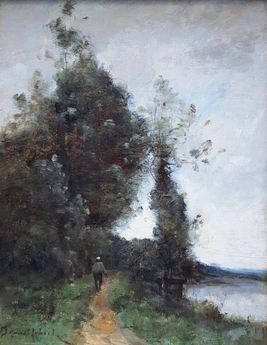 Paul-Désiré Trouillebert (1829-1900) "The path near the Loire"