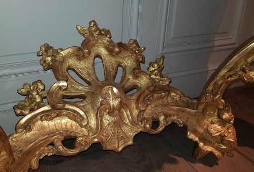Furniture  - Carved and gilded wood console, Louis XV period