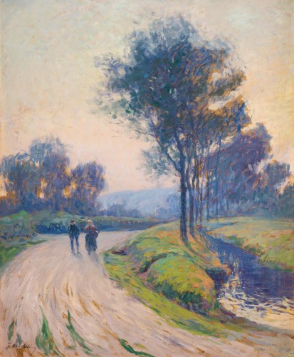 Paul Madeline (1863-1920) "Walk Along the Creek," ca. 1910