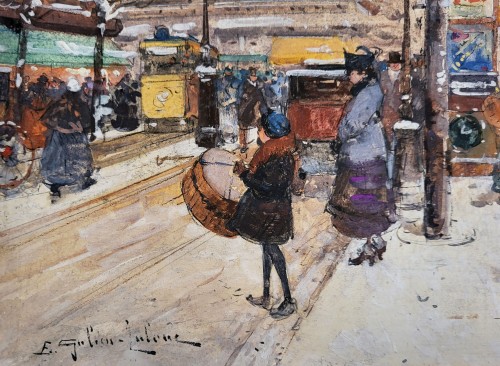 Eugène Galien-Laloue (1854-1941) - Quai de la Seine au Châtelet - Tableaux et dessins Style 