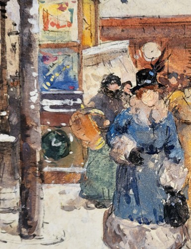 Paintings & Drawings  - Eugène Galien-Laloue (1854-1941) - Quai de la Seine au Châtelet