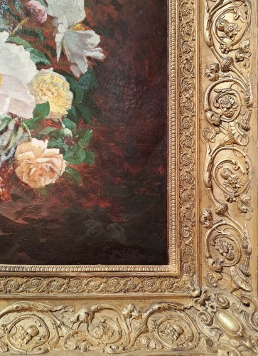 XIXe siècle - André Benoît Perrachon (1827-1909) - Bouquet de fleurs