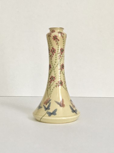 Sevres - Art Nouveau Vase Heather and Butterflies - Porcelain & Faience Style Art nouveau