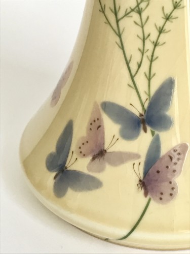 Sevres - Art Nouveau Vase Heather and Butterflies - 