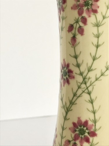 20th century - Sevres - Art Nouveau Vase Heather and Butterflies
