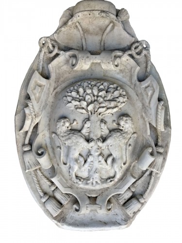 Italian coats of arms marble stem