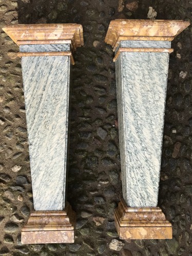 Paire de gaines en marbre de couleur - Objet de décoration Style 